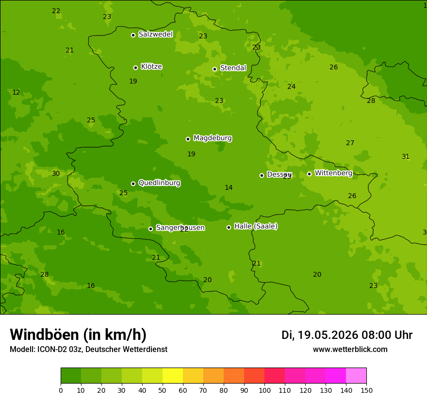 Maximale Windböen