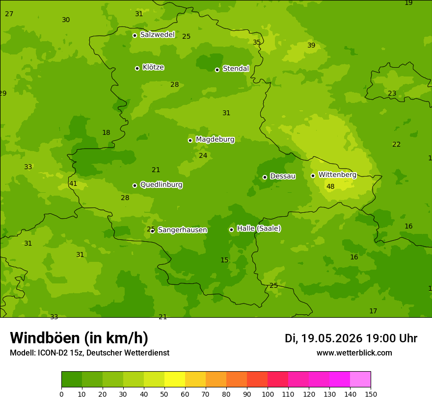 Maximale Windböen
