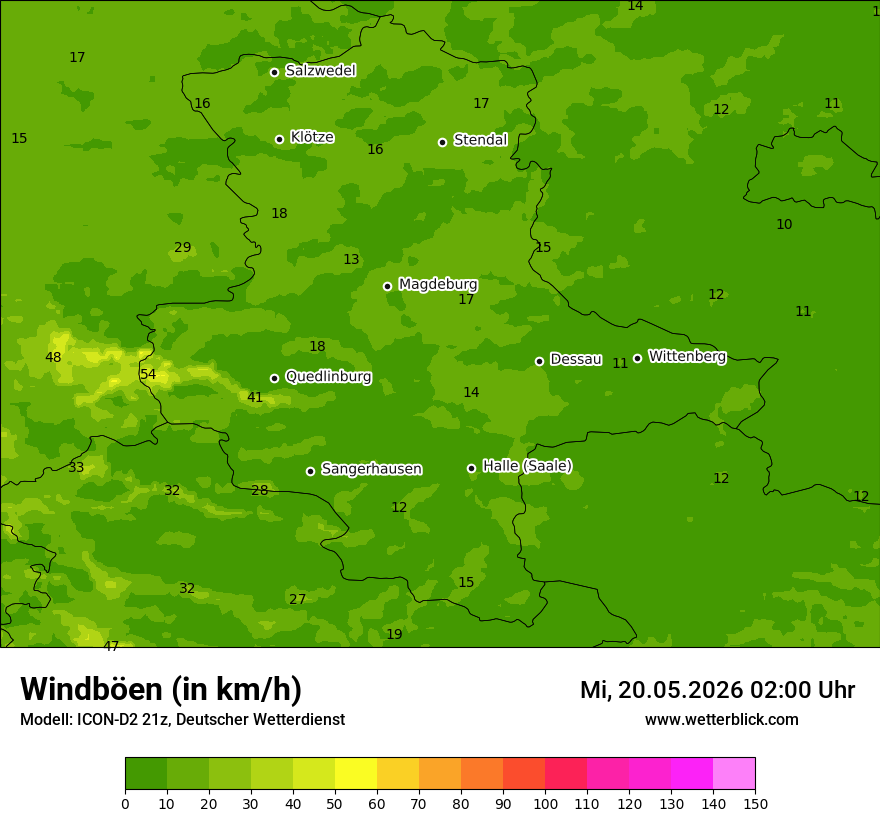 Maximale Windböen