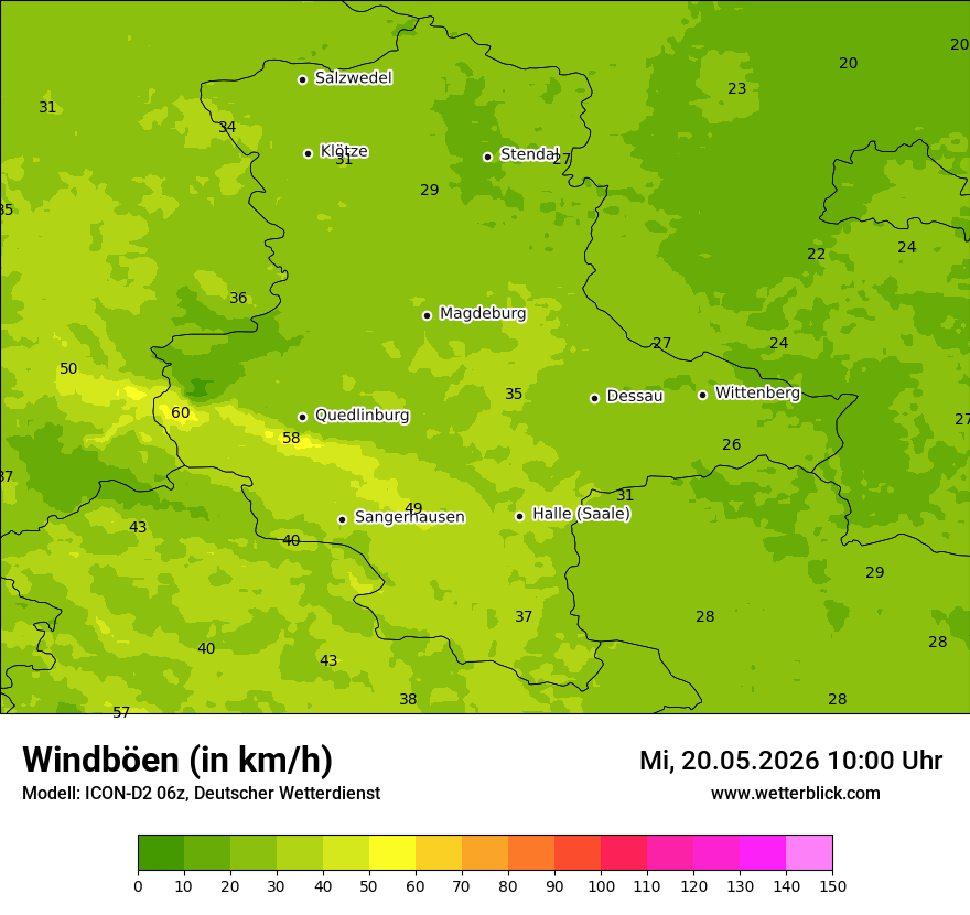 Maximale Windböen