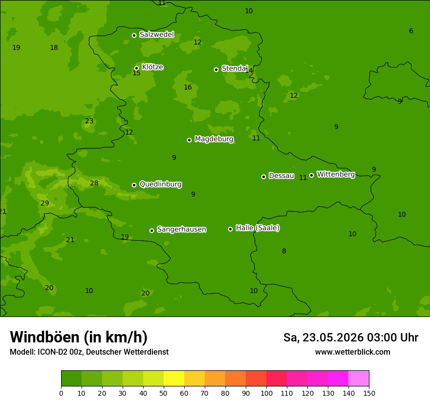 Maximale Windböen