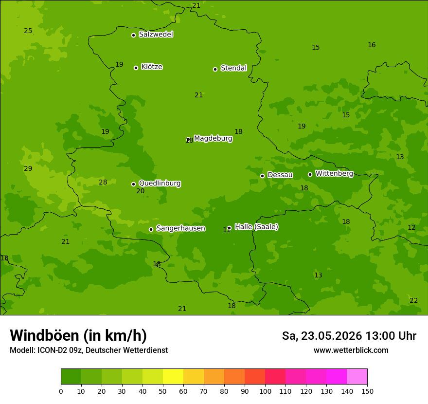 Maximale Windböen