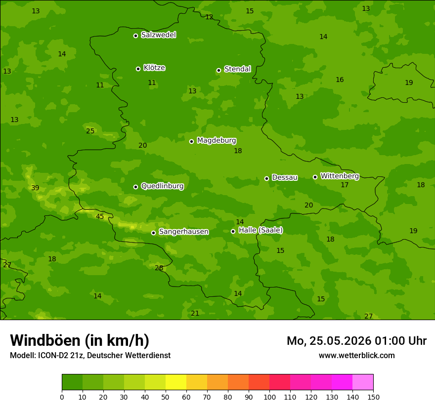 Maximale Windböen