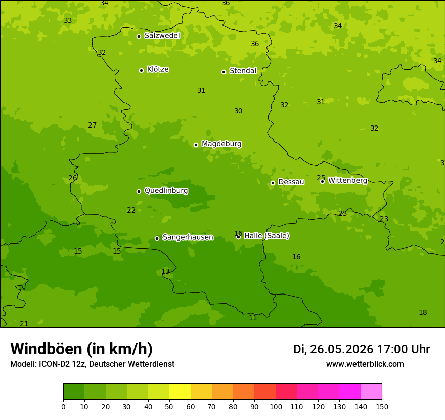 Maximale Windböen