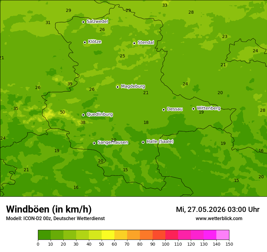 Maximale Windböen