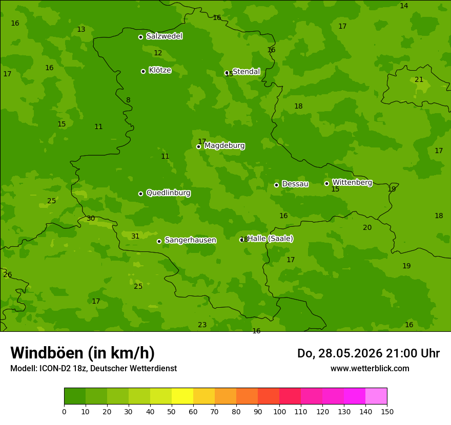 Maximale Windböen
