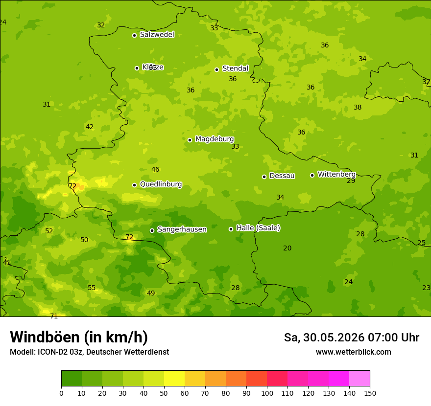 Maximale Windböen