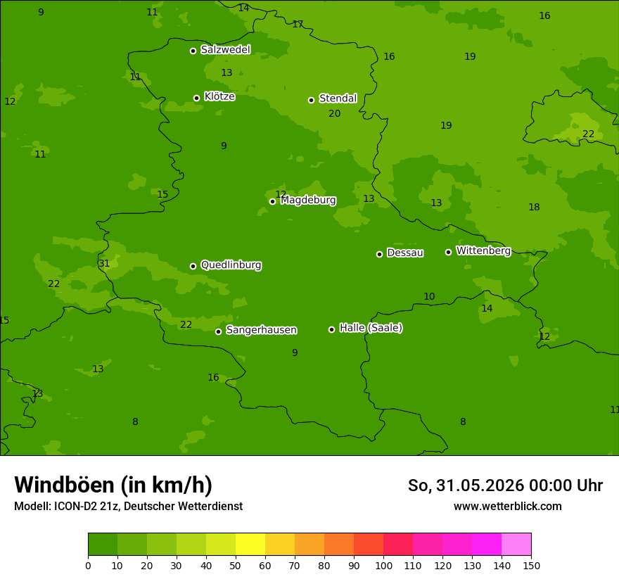 Maximale Windböen