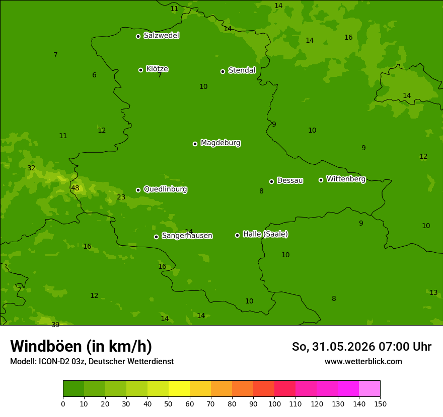 Maximale Windböen