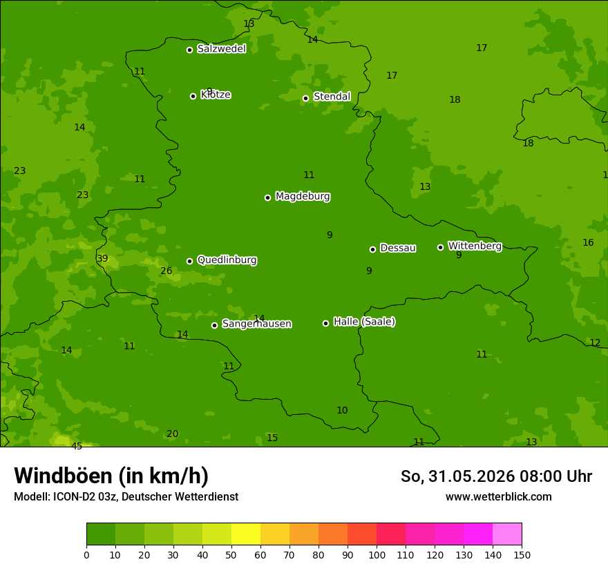 Maximale Windböen