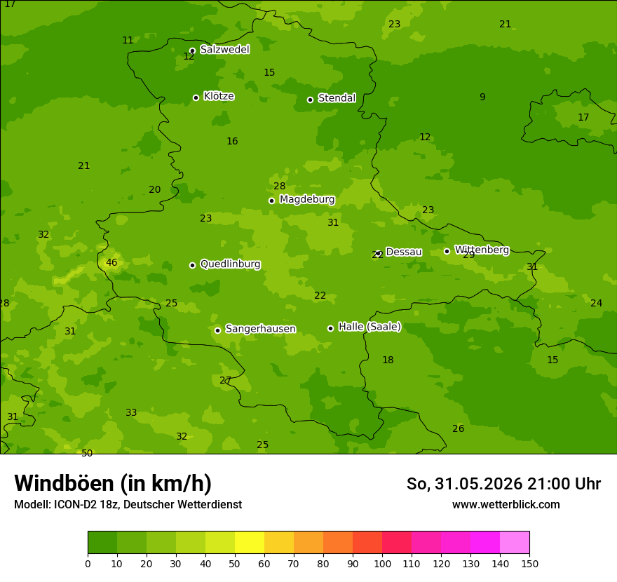 Maximale Windböen