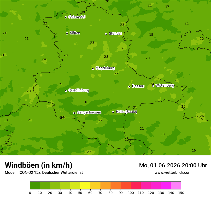 Maximale Windböen