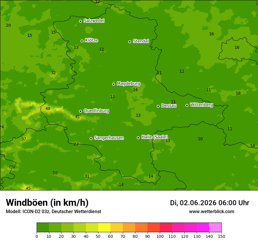 Maximale Windböen