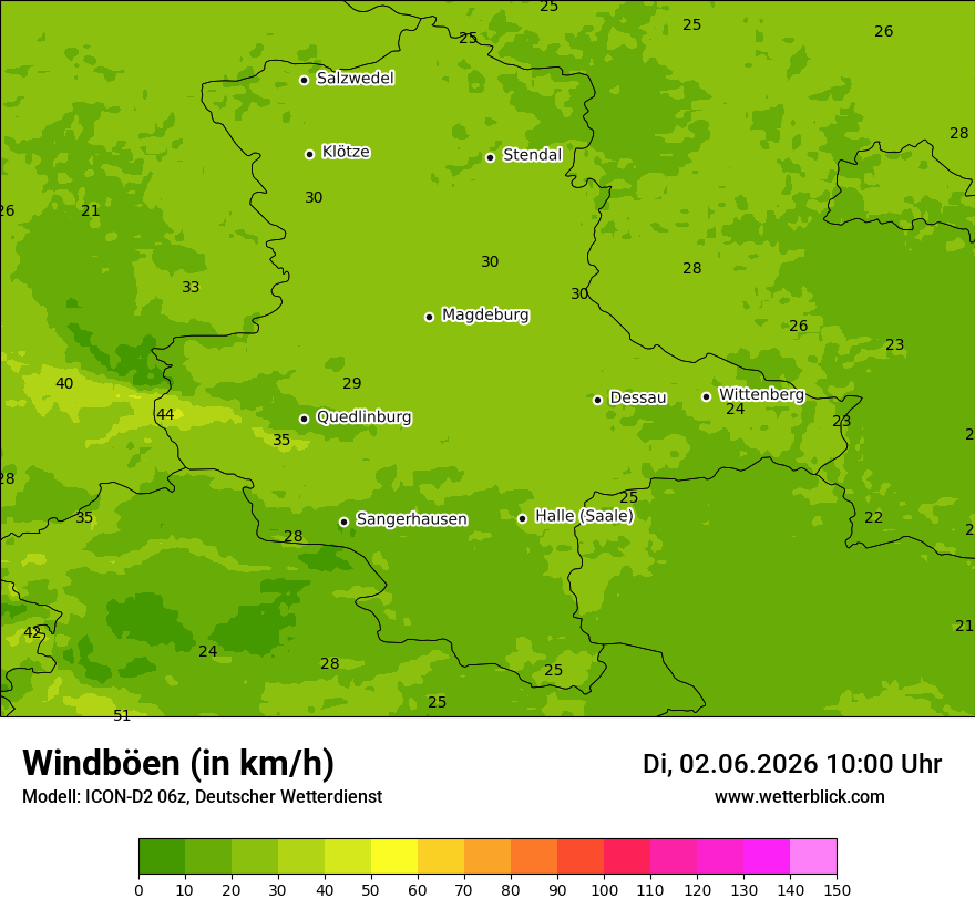 Maximale Windböen