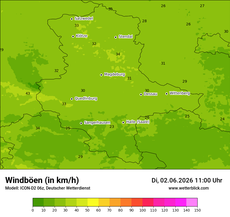 Maximale Windböen
