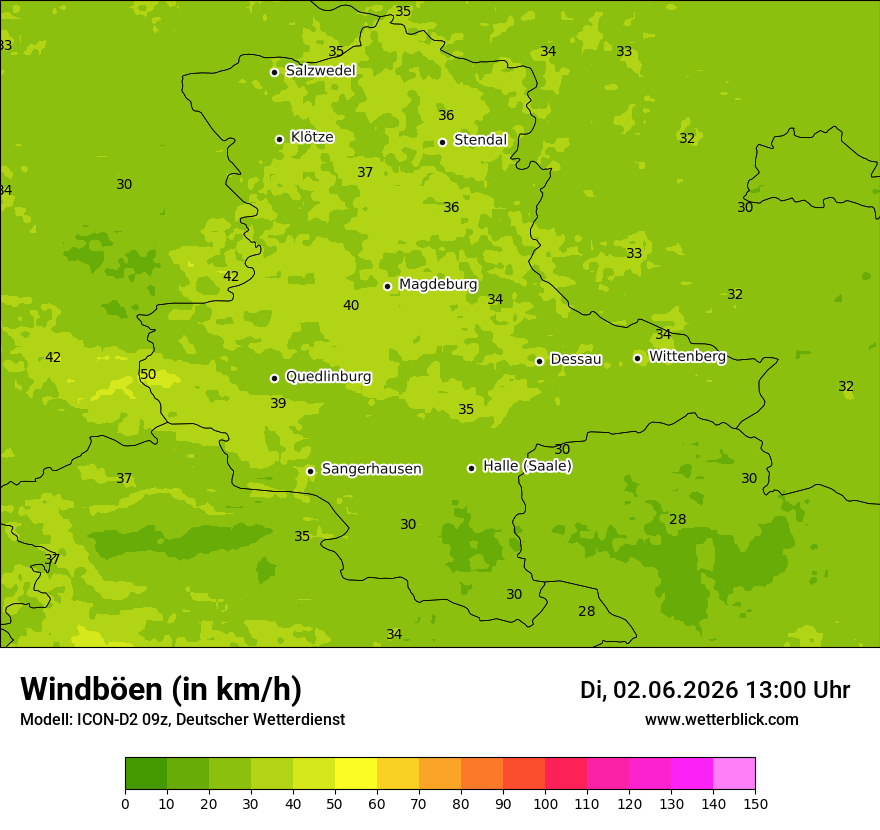 Maximale Windböen