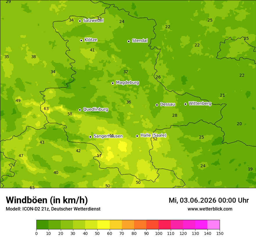 Maximale Windböen