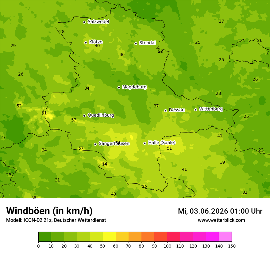 Maximale Windböen