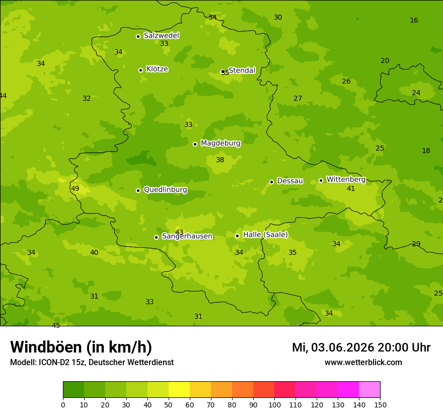 Maximale Windböen