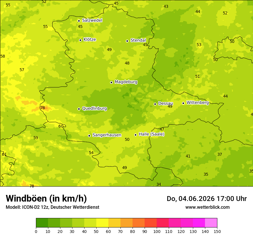Maximale Windböen