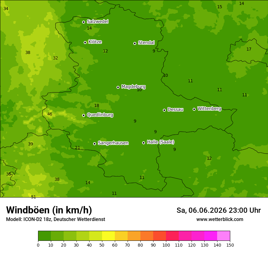 Maximale Windböen