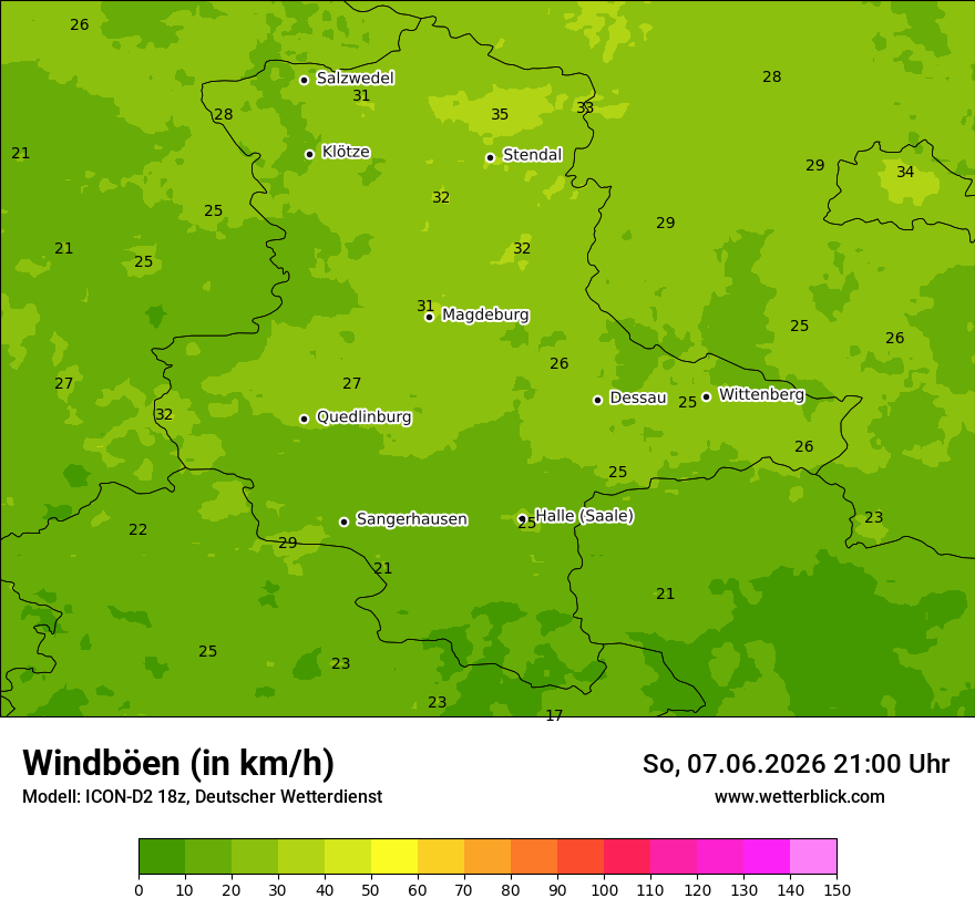 Maximale Windböen