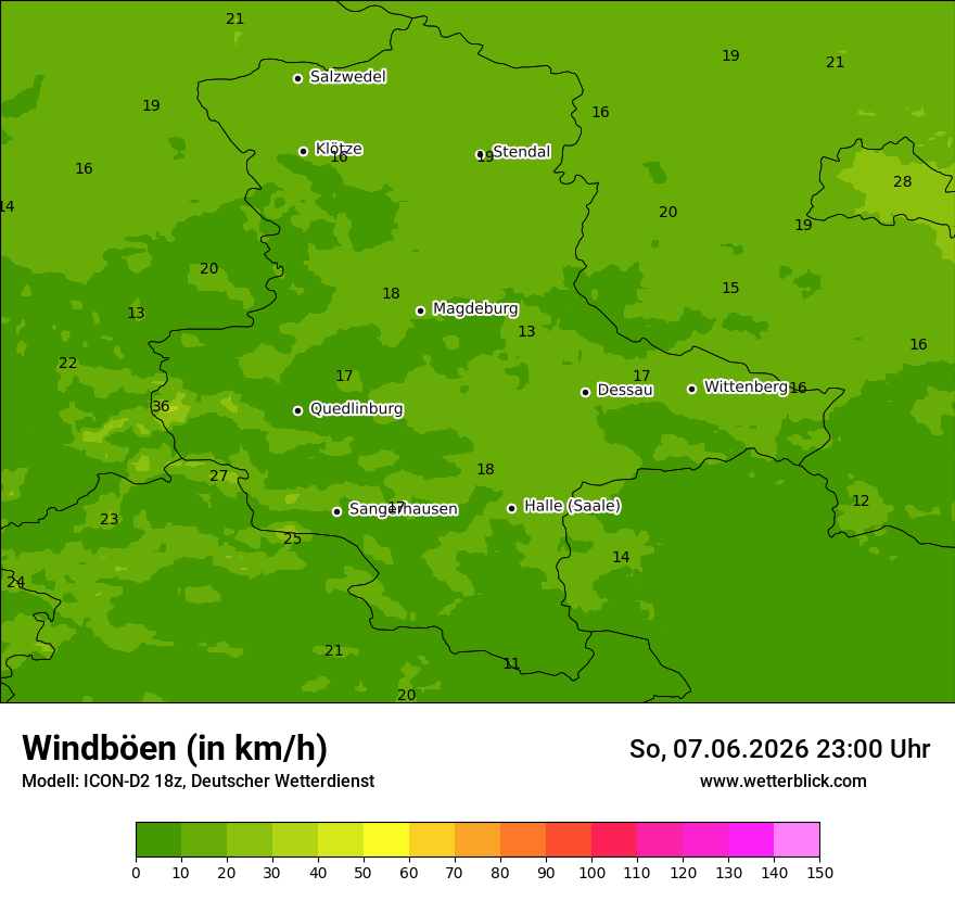 Maximale Windböen