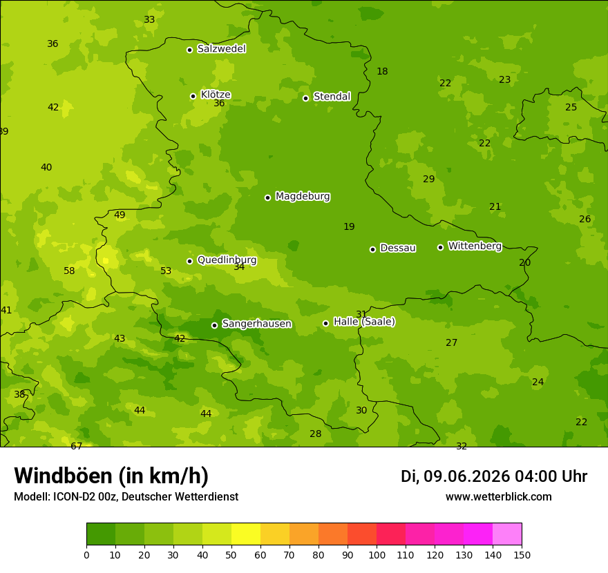Maximale Windböen