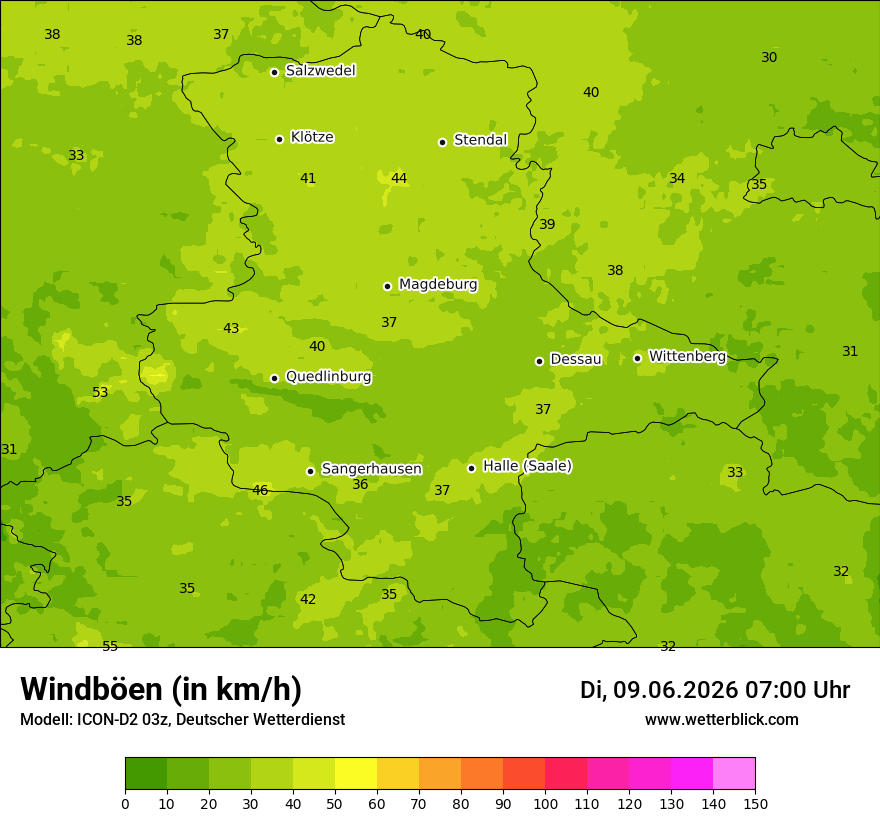 Maximale Windböen