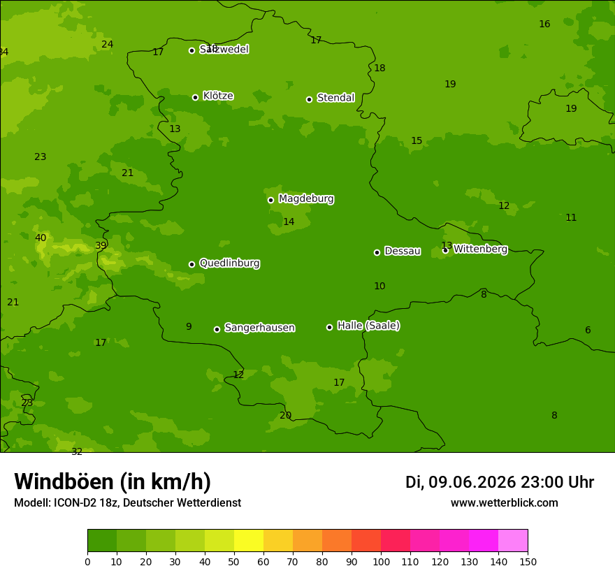 Maximale Windböen