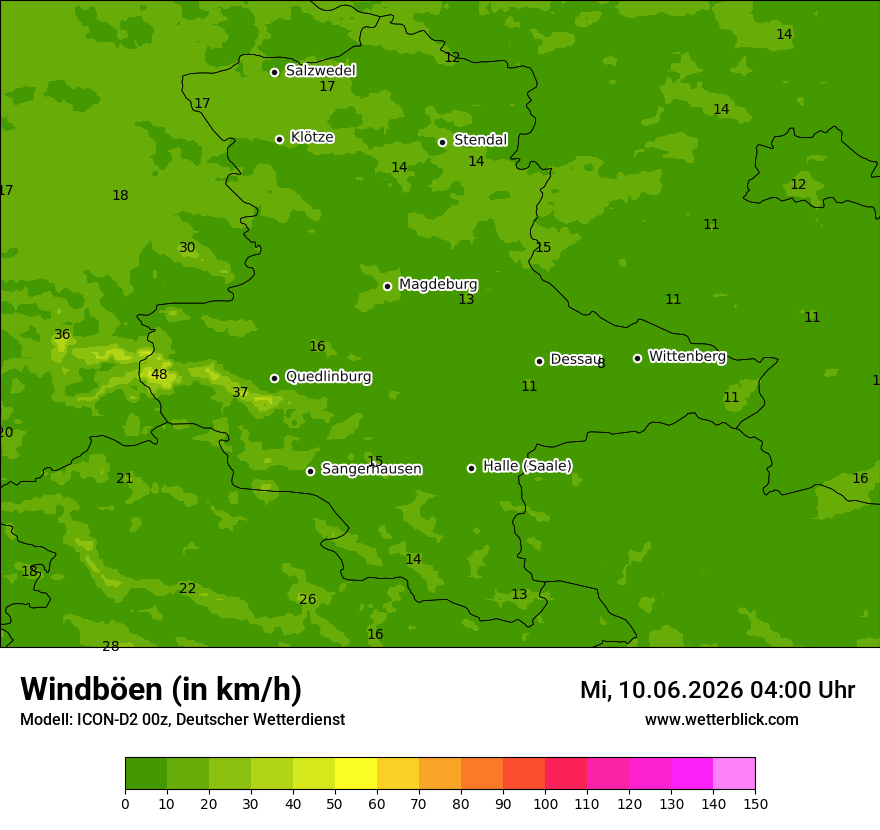 Maximale Windböen