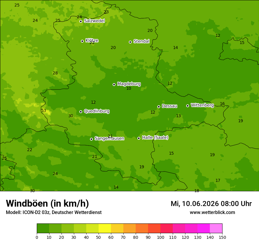 Maximale Windböen