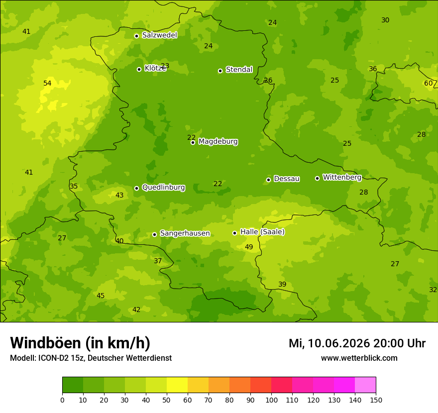 Maximale Windböen