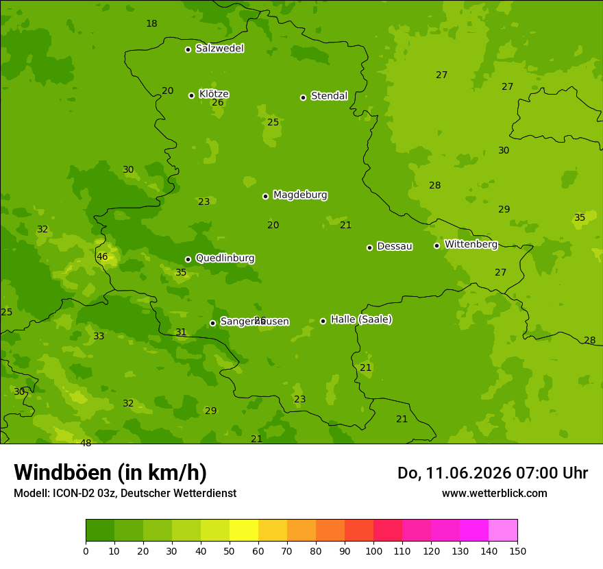 Maximale Windböen