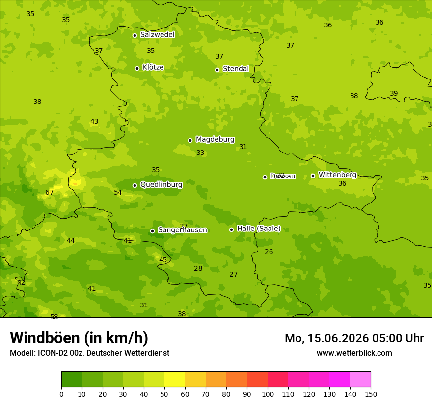 Maximale Windböen