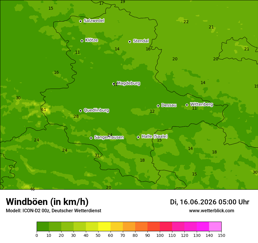 Maximale Windböen