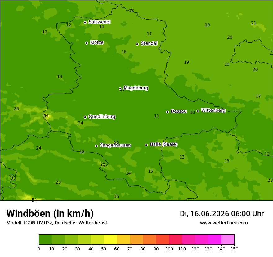 Maximale Windböen
