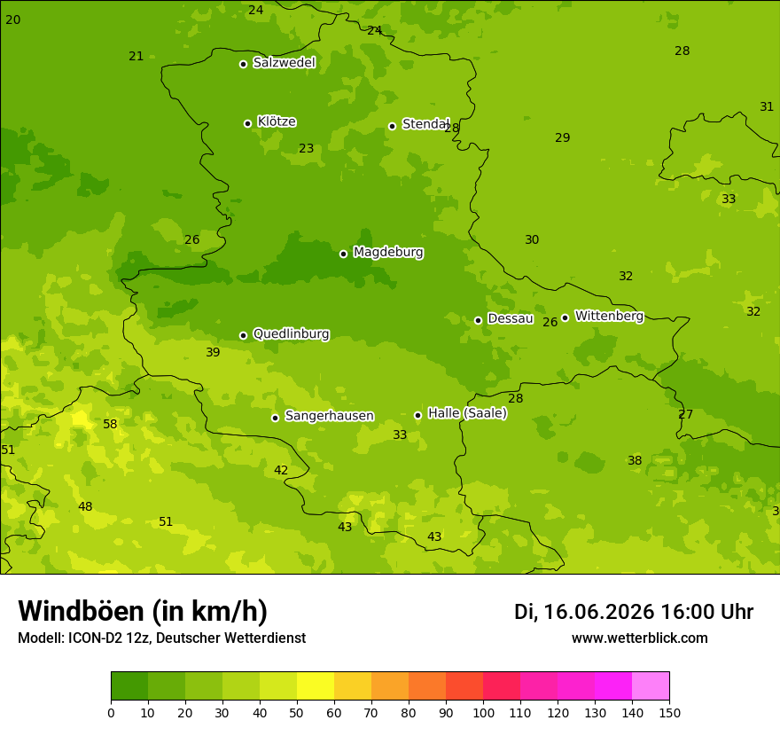 Maximale Windböen