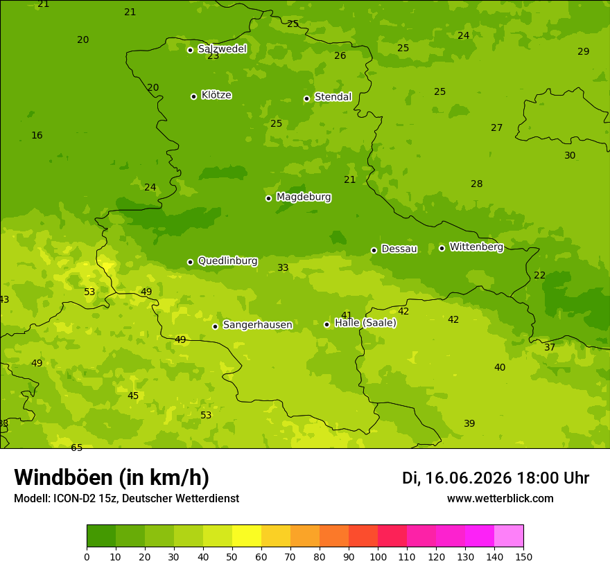Maximale Windböen