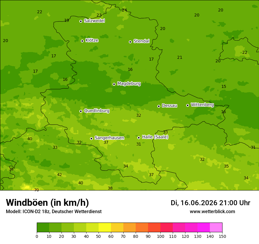 Maximale Windböen
