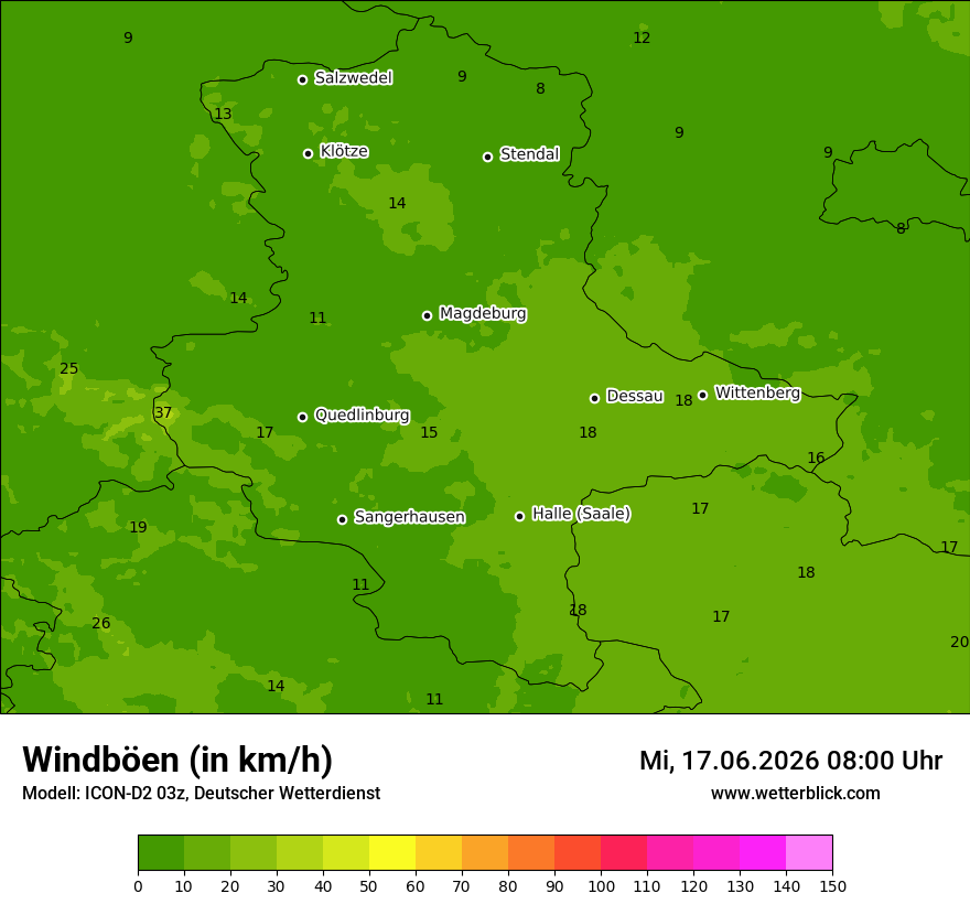 Maximale Windböen