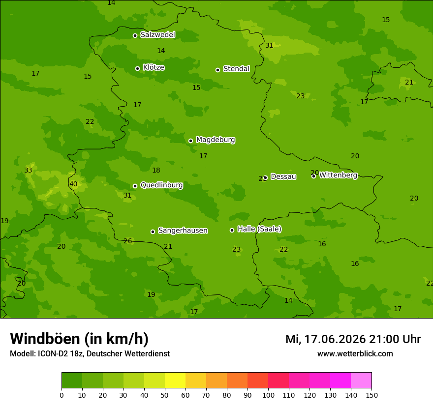 Maximale Windböen