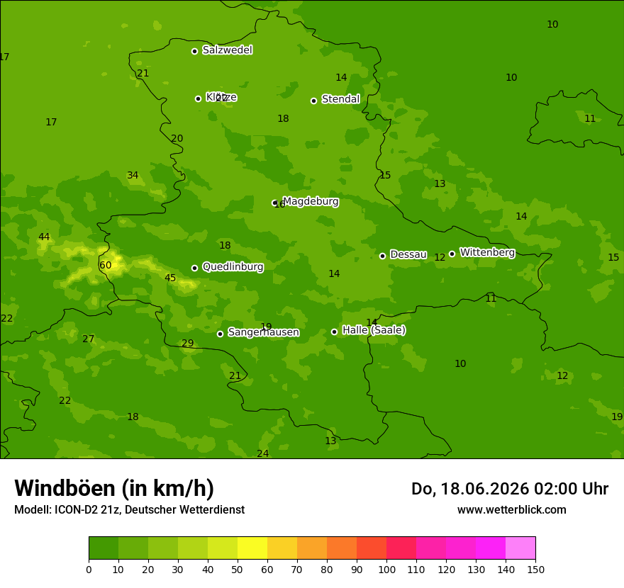 Maximale Windböen