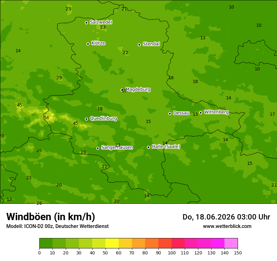 Maximale Windböen