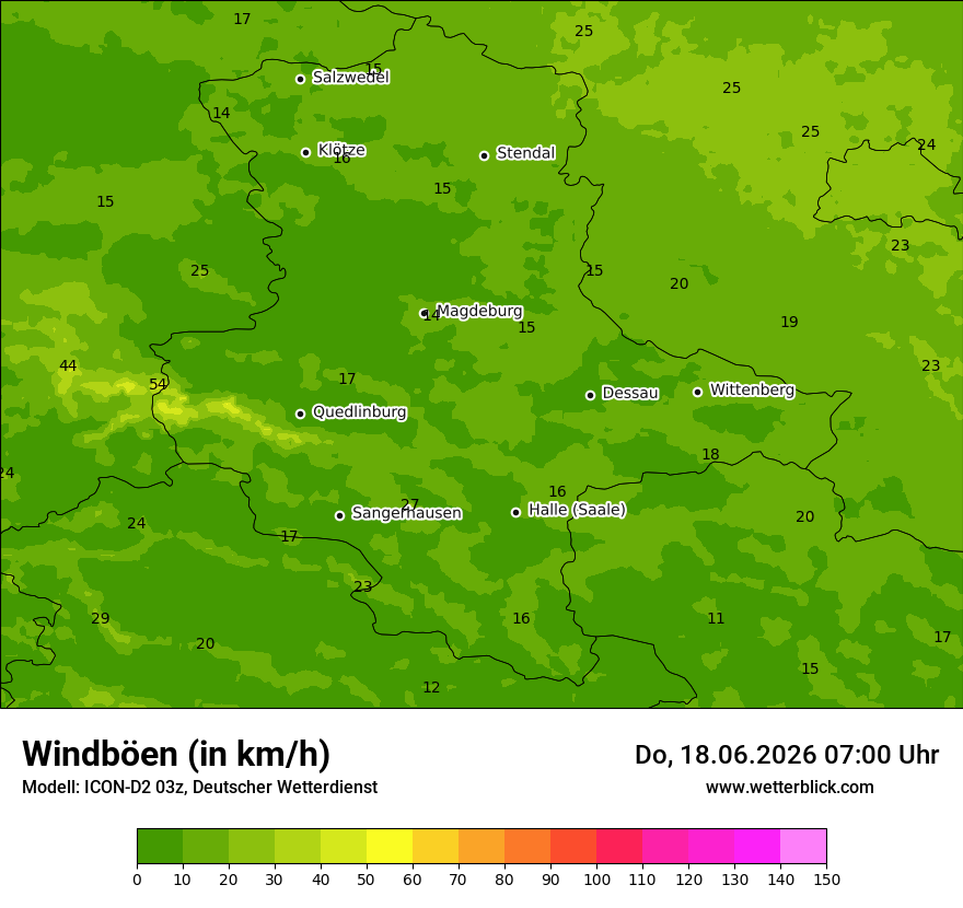 Maximale Windböen