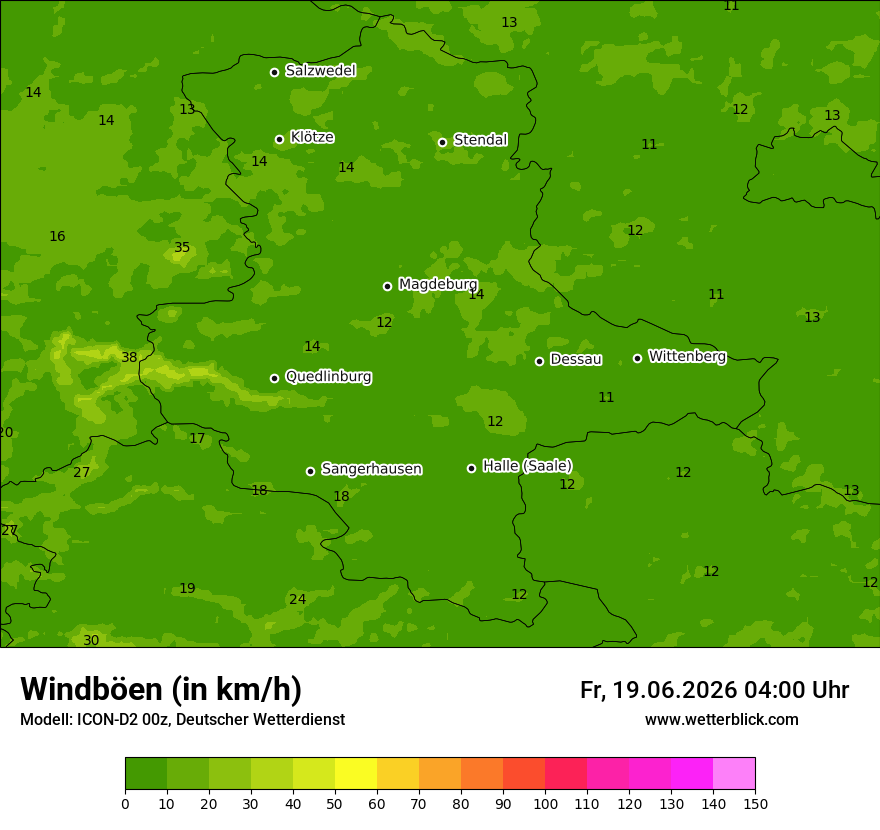 Maximale Windböen