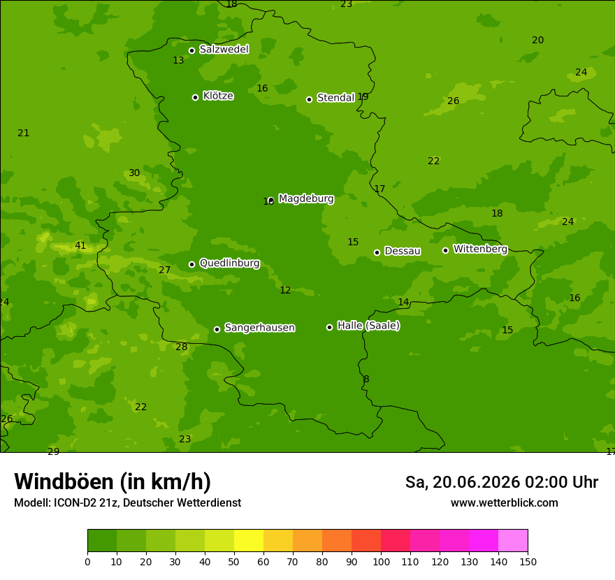 Maximale Windböen