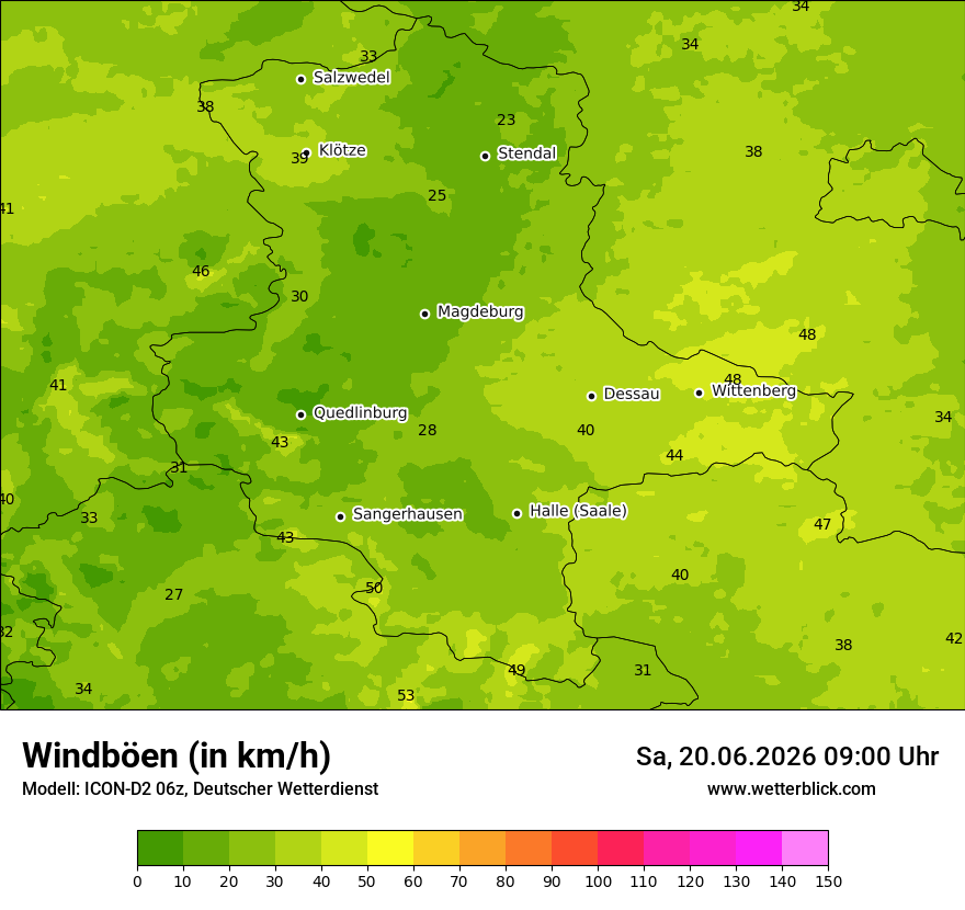Maximale Windböen