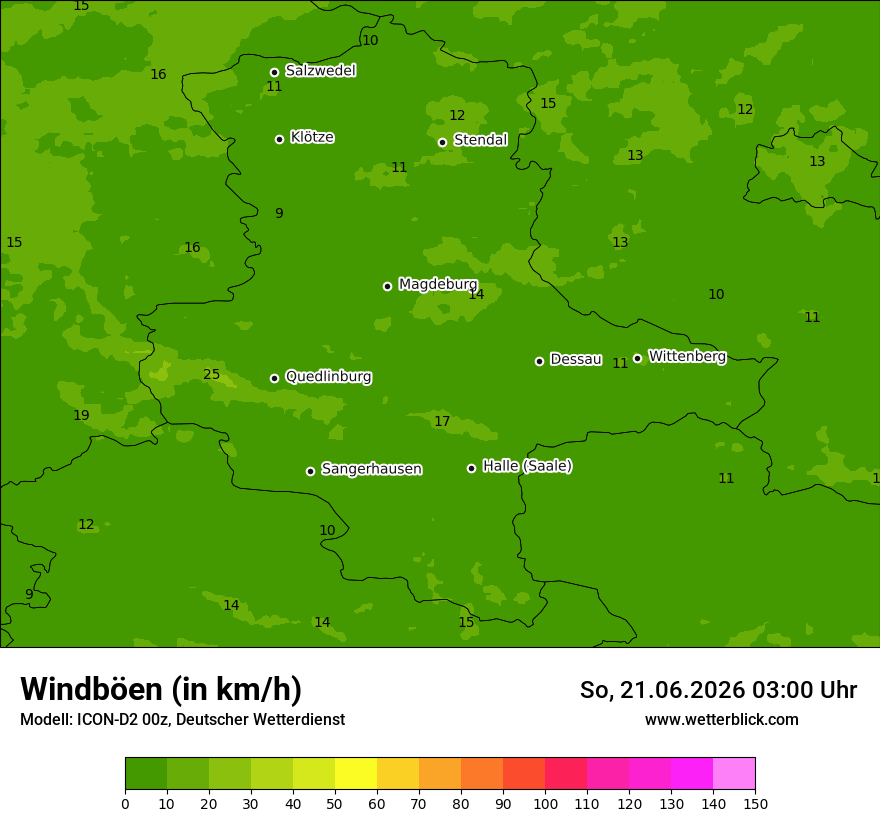 Maximale Windböen