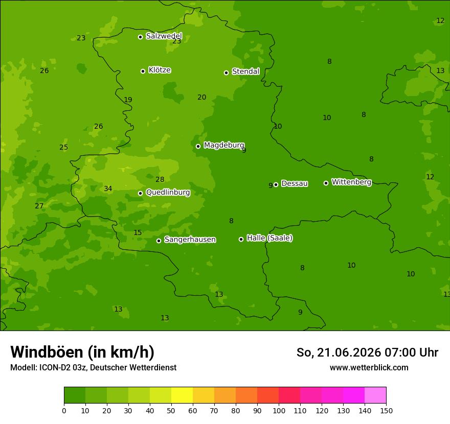 Maximale Windböen